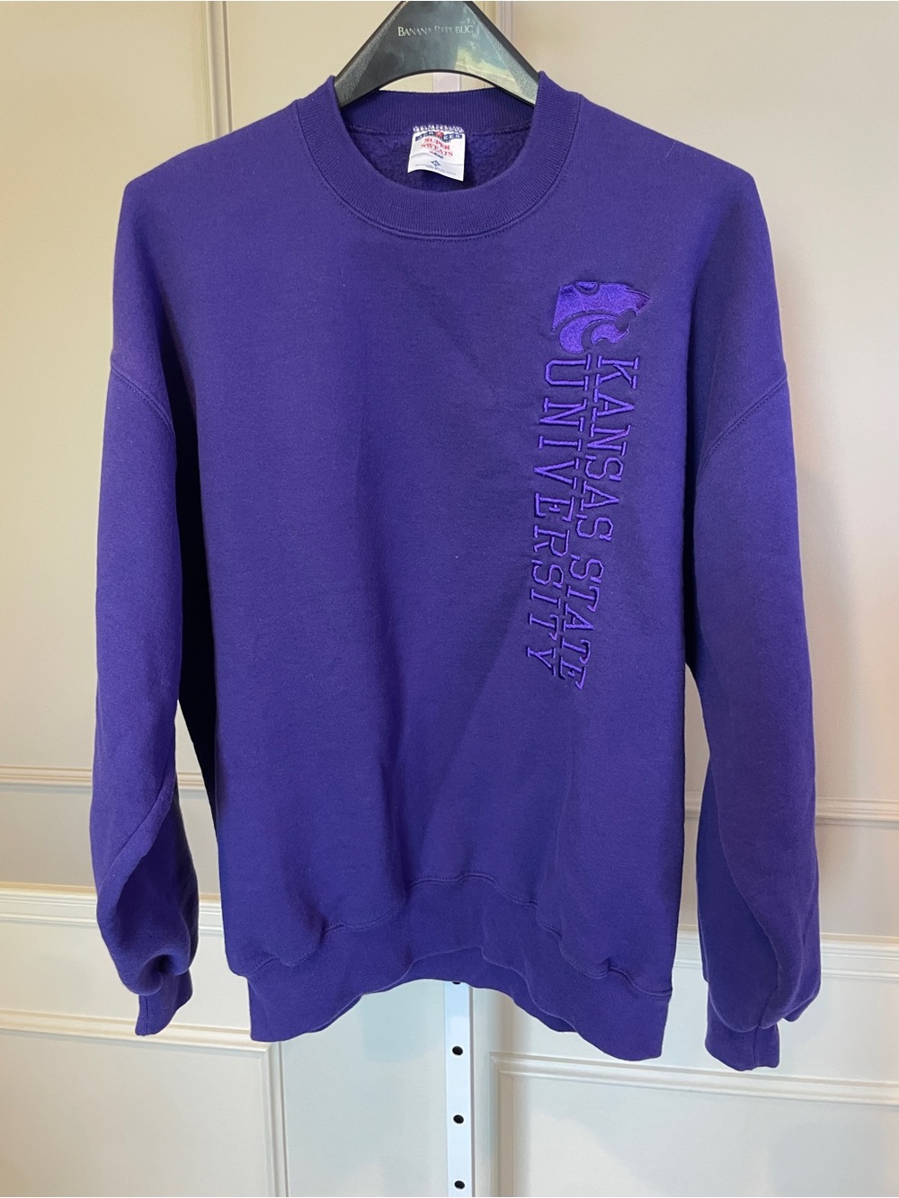 Vintage Kansas State University Wildcats Purple Embroidered XL Sweatshirt